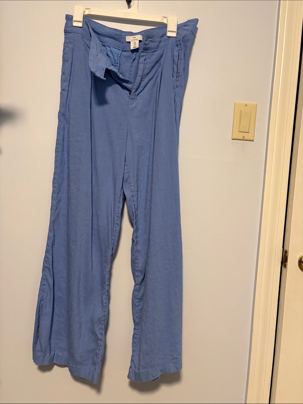 Halston Heritage Sky Blue Wide-Leg Pants